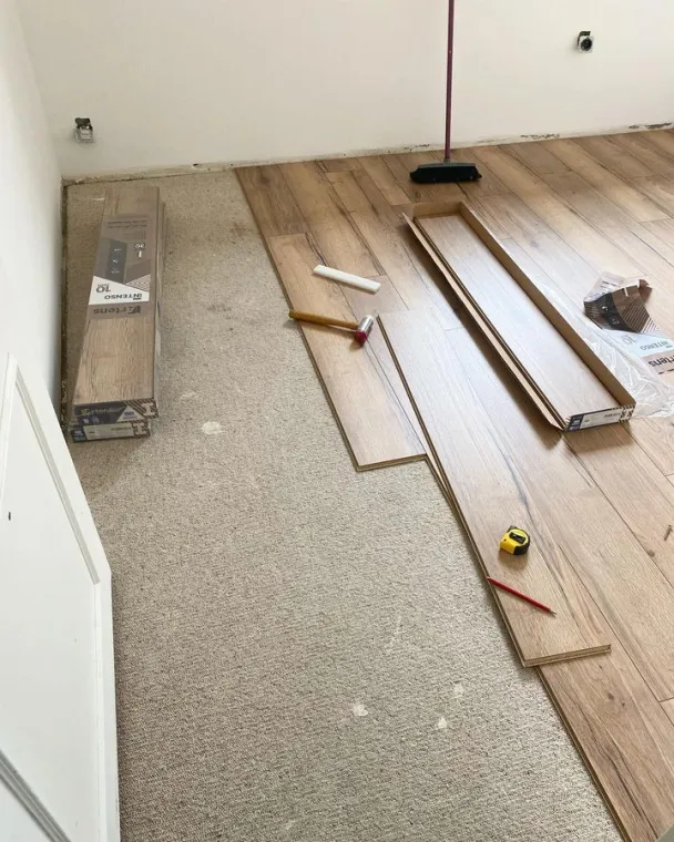 Sol imitation parquet, Montbrison, Carré Déco