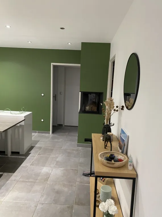 Habillage d'une cheminée, Montbrison, Carré Déco